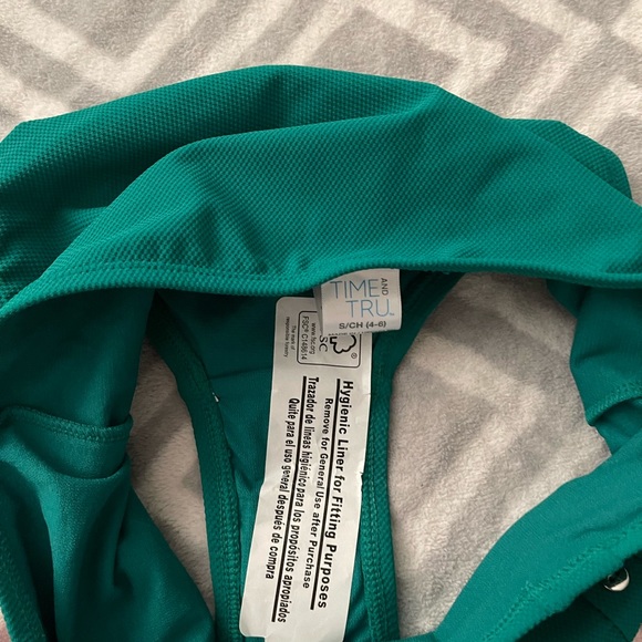 NWT Time & Tru Teal High Waisted Bikini Bottoms - Picture 4 of 4
